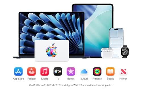 App Store, iTunes, iPhone, iPad, AirPods, MacBook, accessories and more - Design may vary - $100 Apple Physical Gift Card B08DLS6LK7