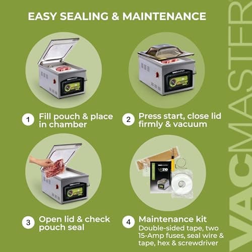 VacMaster VP210 Maintenance-Free Chamber Vacuum Sealer with 10.25” seal bar