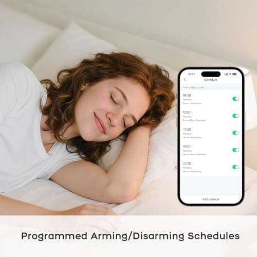 PGST WiFi Wireless Home Alarm System - 2025 Home Security System, 10-Minute Installation, 4 Door & Window Sensors + 2 Motion Sensors, APP Remote Control, Compatible with Alexa, No Monthly Fee