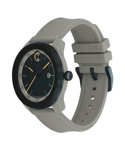 Movado Bold TR90 Ultra Modern Watch for Men and Women - Swiss Quartz 3H Movement, Leather Strap - Water Resistant 3ATM/30 Meters - Sporty Style Wristwatch for Everyone - 42mm
