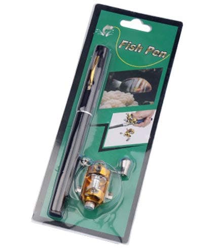 Portable Pocket Telescopic 38inch Mini Pen Shape Fishing Rod and Reel Combos, Pen Shape Folded Fishing Pole with Reel Wheel Gift, Suit for River, Lake, Reservoir, Ice Fishing and So On