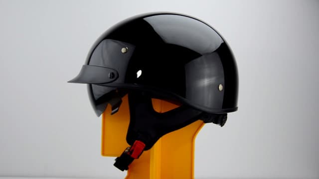 VEGA Warrior Motorcycle Half Helmet with Sunshield/Adjustable Size Dial DOT Half Face Skull Cap for Bike Cruiser Chopper Moped Scooter ATV