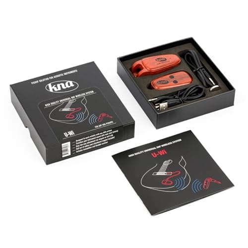 KNA U-Wi Universal Wireless System, Guitar, Bass, Violin, Acoustic and Electric Instruments, UHF Wireless Audio for Piezo Pickups, 50m Range, Ultra-Low Latency, Interference-Free Connection