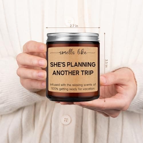 Cool Gifts for People Who Travel, Girls Trip, Funny Christmas, Birthday Gifts Ideas for Travelers Women, Mom, Couple, Her LEADO Travel Candle, Travel Gifts for Women, Traveling, Gifts for Travelers B0D3F1GP3C