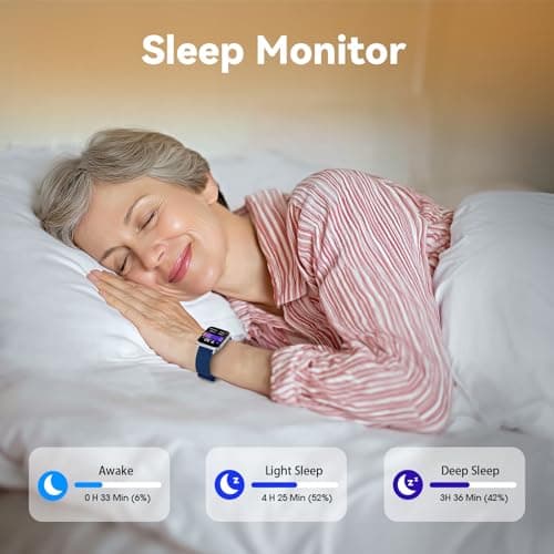 DAVIKO Pedometer Watch Senior Friendly No App/Phone Required,Waterproof Fitness Tracker Watch with Heart Rate Sleep Monitor Activity Tracker, Step Counter for Walking, Smart Watches for Women Men