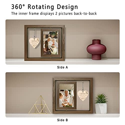 A Grandchild is Someone Who Reaches for Your Hands but Touches Your Heart Picture Frame First Time Grandparents Gifts, Display Two 4x6 Inch