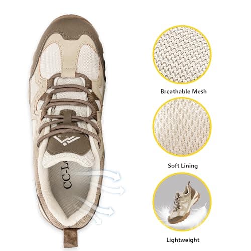 CC-Los Women's Lightweight Waterproof Hiking Shoes for Walking, Outdoor & Climbing Size 5.5-11
