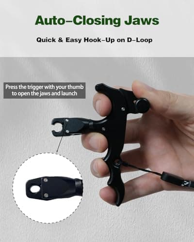 NOVASPARK 360° Rotating Archery Thumb Release for Compound Bow - Adjustable Trigger Sensitivity, Target Panic Aid Kit with Crisp Break & Setup Tools for Target & Hunting