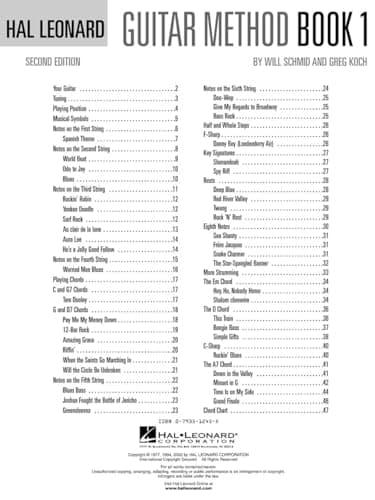 Guitar Method Book 1 by Will Schmid and Greg Koch | Hal Leonard Beginner Guitar Lesson Book for Acoustic and Electric Guitar | Step-by-Step Guitar Instruction with Chords Songs and Exercises