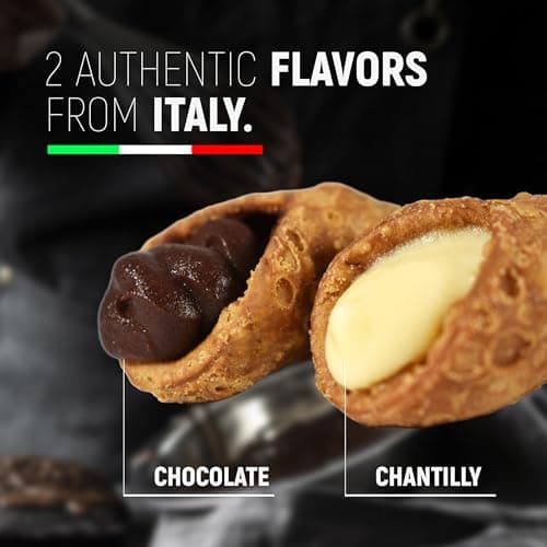 Cannoli, Gourmet Cookies. Biscotti DIY - Cannoli Experience, GIFT basket, Biscotti Italian Cookies, European Cookie, Prime Gifts for Christmas, for Friend, Women, Men or Grandma. CRAFT Your Sicilian Cannoli at Home!