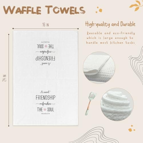 A Sweet Friendship Refreshes The Soul, Christian Gifts for Women Friends, Friendship Gifts for Christian Kitchen Towel Hand Towels, Hostess Gifts