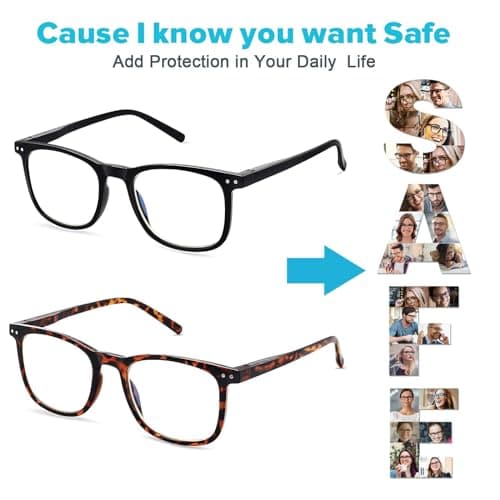 AOSM Blue Light Glasses for Men & Women,Gaming glasses Anti-Glare UV400 Protection,Blue Light Blocking to Relieve Eye Strain
