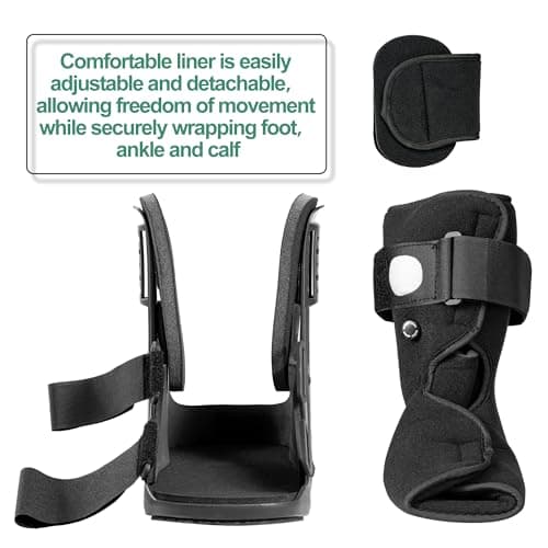 Jewlri Jewlri Air Walking Boot, Fracture Boot Short Walker Protection Fits Left or Right Foot Ankle Support for Injuries Fractures Sprains Black M