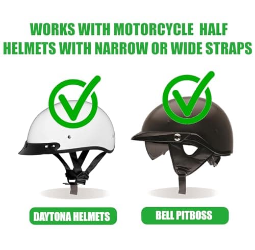 Half Helmet Speaker Pouch Speaker Pockets Ear Protection Pads | Professional installation of all Bluetooth Headsets and Corded Headsets | Proper Microphone Placement | Works with Narrow or Wide Straps