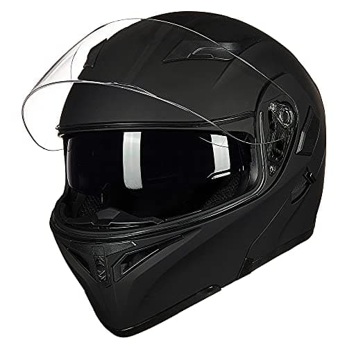 ILM Motorcycle Dual Visor Flip up Modular Full Face Helmet DOT Model 902/902L