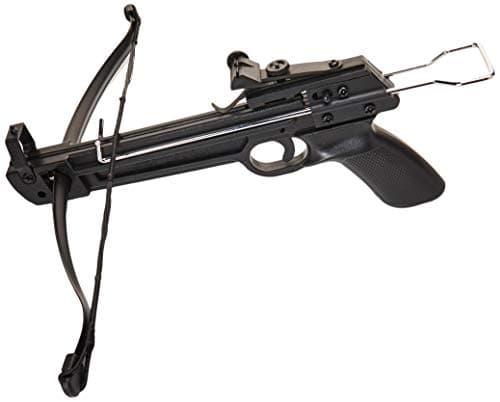 Tactical Crusader Hand Held Hunting Archery 50LB Pistol Crossbow Gun, Black (Darts Color May Vary)