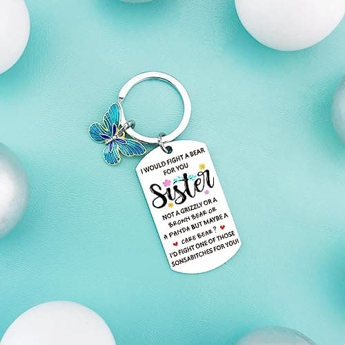 Funny Sister Birthday Gift Ideas From Brother Cute Keychain
