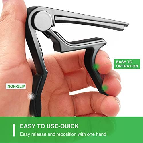 Guitar Capo, 6-String Acoustic & Electric Guitar Capo,Capo for acoustic guitar(Black)