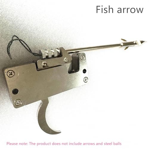 FEIXIA-120lb Slingshot Bow 304 Stainless Steel DIY Trigger Release Hunting Catapult for Fishing & Archery, Professional Slingshot Arrow Launcher with Fish Arrows & Ammo Bags (Multi-Function)