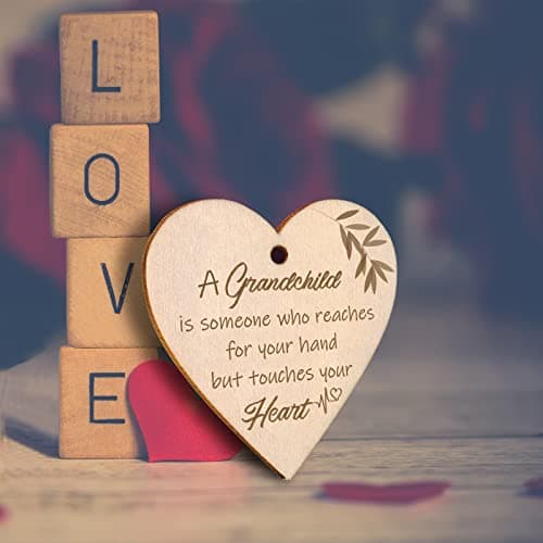 A Grandchild is Someone Who Reaches for Your Hands but Touches Your Heart Picture Frame First Time Grandparents Gifts, Display Two 4x6 Inch