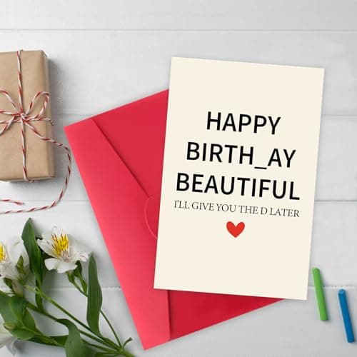 Funny Birthday Card for Wife from Husband, Best Gift for My Wife Birthday, Happy Wife Birthday Gift Ideas for Her, Sweet Birthday Card for Women Her Girlfriend B0DDBDZVLZ