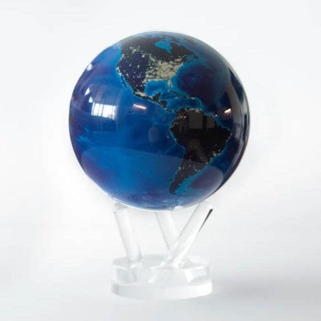 MOVA Globe – Earth at Night (6”) | Rotating Globe Powered by Light, No Batteries or Cords | City Lights Satellite Imagery | Unique Gift or Modern Desk Decor