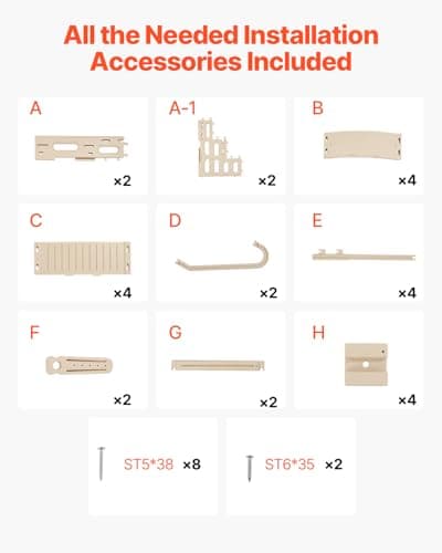 VEVOR Swimming Pool Ladder, 4-Step Double Handrails Stairs with Non-Slip Heavy Duty Steps, Max Load Capacity 400 lbs, for 48-54 in Inground & Above-Ground Pools of Any Decking Surface, Taupe