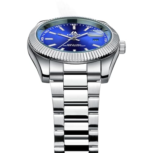 LN LENQIN Mens Watches Waterproof Stainless Steel Watch for Men Analog Quartz Fashion Business Designer Wristwatch