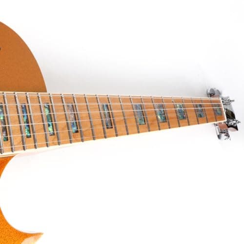 Fojill Solid Body Full Size 39 Inch LP Electric Guitar Roasted Canadian Maple Neck Fretboard Mahogany Body Stainless Frets