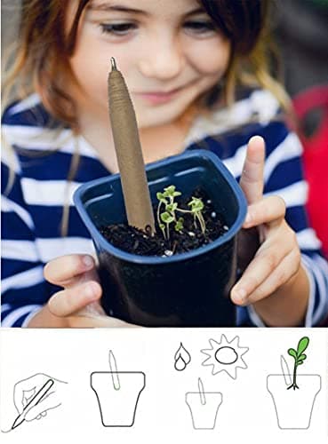THE CREATOR The CREATOR - PLANTABLE Pens One pen reduces 6g of plastic added to the environment Go Green - Save Earth Give a gift that speaks to the Heart, Pack of (6), WILDLIFE Theme, Brown