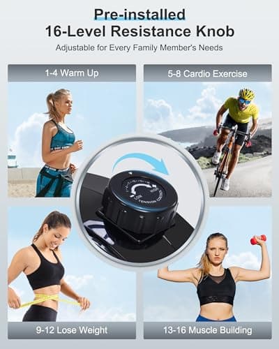 Recumbent Exercise Bike for Seniors - 400LB Weight Capacity Recumbent Bikes with Comfortable Seat, Pulse Sensor, 16-level Resistance, LCD Monitor