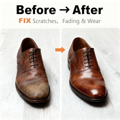 Medium Brown Leather Repair Kit - Recoloring Balm & Dye to Restore Scratches, Faded & Aged Leather & Vinyl Couches, Boots, Car Seats & Furniture