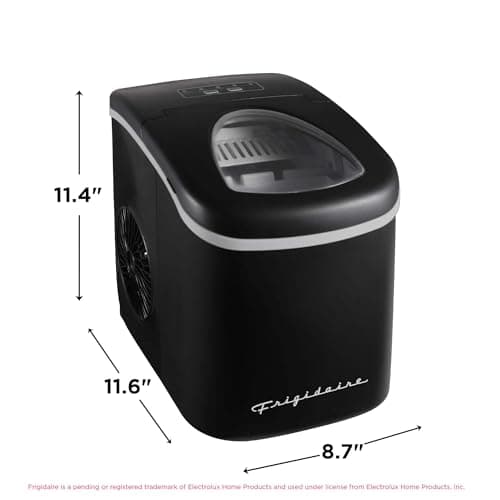 FRIGIDAIRE EFIC128AMZBLK Compact Countertop Ice Maker, 26 lb per Day, Black