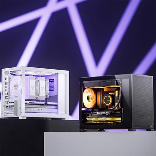 JONSBO D32 STD Micro-ATX PC Case,High Compatibility Mini Desktop Case, Support MATX Back-Connect/BTF MB,365mm GPU/240AIO/163mm Air Cooler, ATX/SFX-L/SFX PSU, USB3.2 PC Gaming,Black