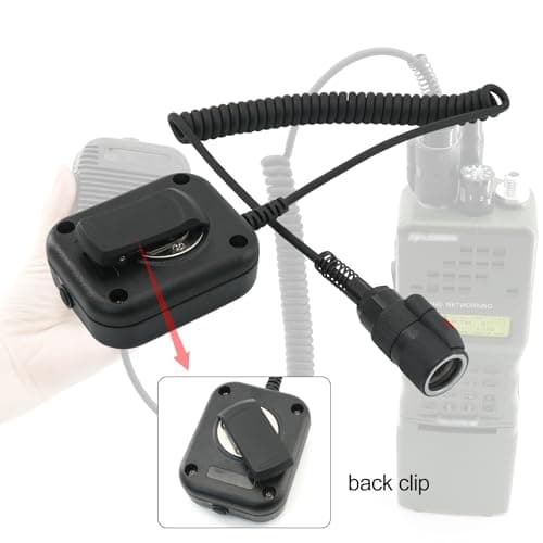 6 Pin PTT Adapter Handheld Microphone Shoulder Speaker Compatible with PRC152/163 Two Way Radio