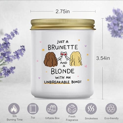 Lacrima Birthday Gifts for Women Best Friend Friendship, Lavender Candle B0FQW36GDM