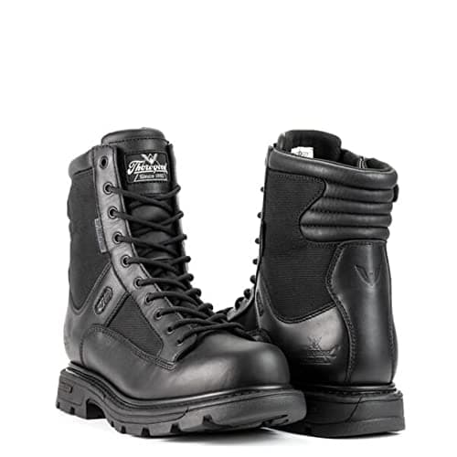 Thorogood GEN-Flex2 8” Side-Zip Waterproof Black Tactical Boots for Men and Women - Lightweight Leather and Nylon with Slip-Resistant Outsole; EH Rated