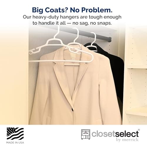 19" XL Plastic Hangers, Giant Heavy Duty Hanger, Merrick, XL Hanger, 36