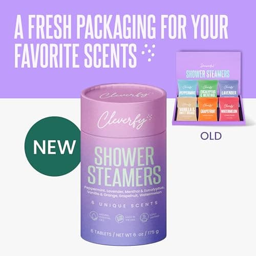 Cleverfy Shower Steamers Aromatherapy for Women and Men – Self-Care Shower Bombs for Stress Relief and Relaxation – 6 Tablets