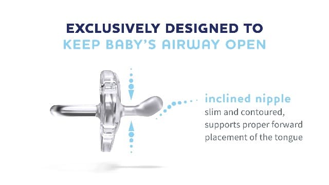 Chicco PhysioForma Silicone Orthondontic Pacifier, 0-6m | 100% Soft Silicone | Supports Breathing & Oral Development | Satin-Textured Nipple | Includes Sterilizing Case | BPA Free | Clear, 4pk