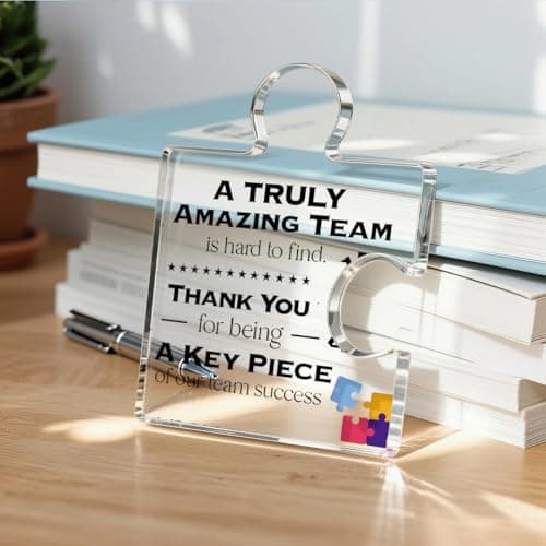 Teamwork Gift Best Team Ever Gifts a Truly Amazing Team Is Hard to Find Acrylic Puzzle Piece Plaque Office Decor Team Thank You Appreciation Gifts for Coworkers Colleagues Employees B0DQXPCPLH
