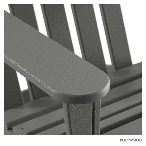 Polywood AD4030GY Classic Outdoor Adirondack Chair, Slate Grey