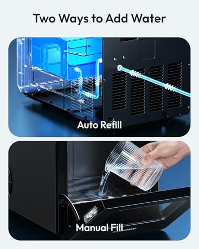 EUHOMY 2" Ice Ball Maker Countertop, 4Pcs Ready in 40Mins, 144Pcs/day, Self-Cleaning Sphere Ice Maker Machine with Crystal Clear Ice, Round Ice Cube Maker for Whiskey & Bourbon
