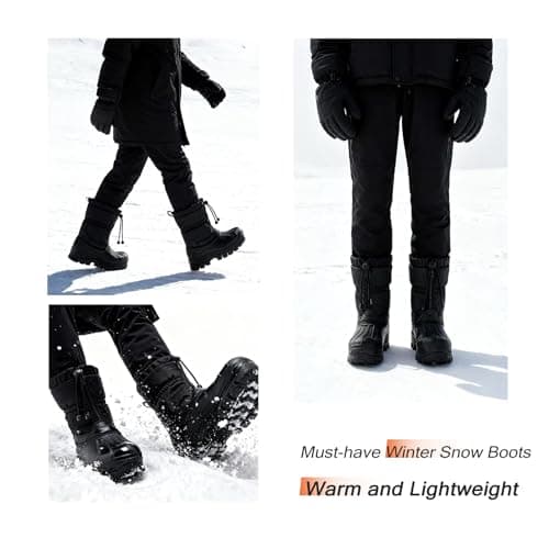 TRAILBLITZ Men's Winter Snow Boots Waterproof Warm Outdoor Lightweight Non Slip Cold Weather Shoes