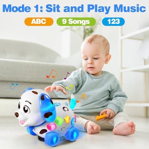 HumorPlay Musical Puppy Baby Toy 6-12-18 Month, Crawling & Walking Toys for 1 Year Old Boy Girl Gifts, Birthday Gift for 1 Year Old Boy Toy, Bilingual Infant Present for 6 7 8 9 10 Month B0DLFV6YPR