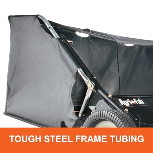 Agri-Fab 45-0320 42" Tow-Behind Lawn Sweeper, 12 cu. ft Hopper Bag Capacity; Leaf & Grass Catcher, with Adjustable Brush Height and Easy to Use Dumping Rope