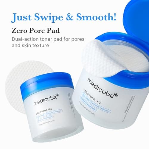 Dual-Textured Facial Pad with 4.5% AHA Lactic Acid, 0.45% BHA Salicylic Acid - For All, Korean Skin Care, 70 Pads, 1 Pack medicube Toner Pads Zero Pore Pad 2.0 for Exfoliation and Pore Care B09V7Z4TJG