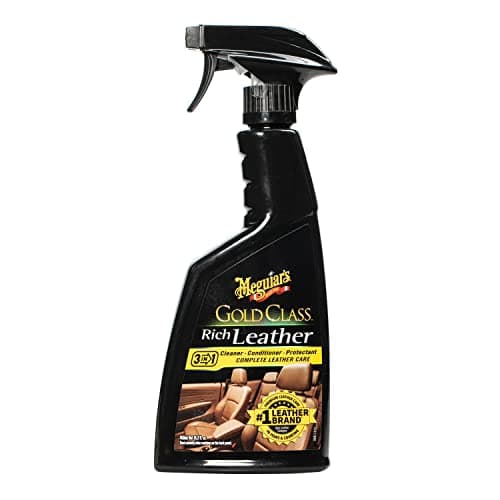 Meguiar's Gold Class Rich Leather Cleaner and Conditioner 3-in-1 Spray, Non-Greasy Car Leather Cleaner and Conditioner Treatment with Advanced UV Protection, 15.2 Oz Spray Bottle