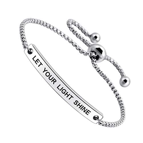 SOUSYOKYOSAM Women Bracelets for Women, Stainless Steel Inspiration Motivational Jewelry Gifts for Girl B07SLKDT79