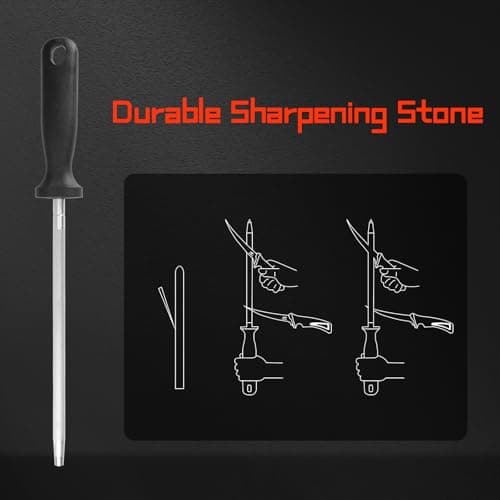 Fish Fillet Knife Set, For Trout Fishing Catfish Cleaning and Meat Cutting, Stainless Steel Blade , Includes 5", 6", 7", 9", XL 9" knife, Sharpening Rod, Glove, Towel, Storage Bag. For Kitchen, Boat